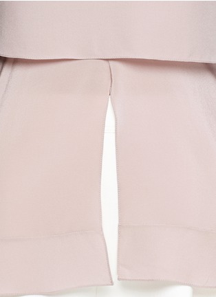 Detail View - Click To Enlarge - CHLOÉ - Flare hem double layer silk blouse