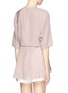 Back View - Click To Enlarge - CHLOÉ - Flare hem double layer silk blouse
