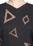 Detail View - Click To Enlarge - CHLOÉ - Geometric lace dolman sleeve sweatshirt