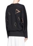 Back View - Click To Enlarge - CHLOÉ - Geometric lace dolman sleeve sweatshirt