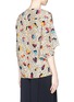 Back View - Click To Enlarge - CHLOÉ - Geometric print silk blouse