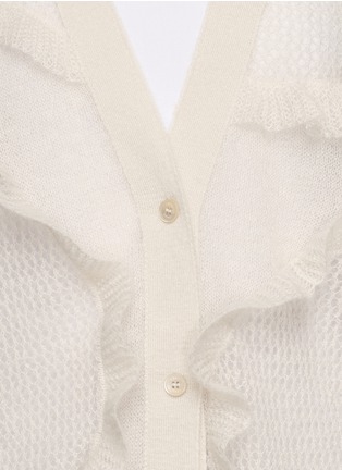 Detail View - Click To Enlarge - CHLOÉ - Ruffle open knit cardigan