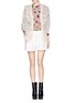 Figure View - Click To Enlarge - CHLOÉ - Ruffle open knit cardigan