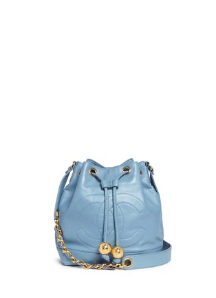 Main View - Click To Enlarge - VINTAGE CHANEL - CC charm leather bucket bag