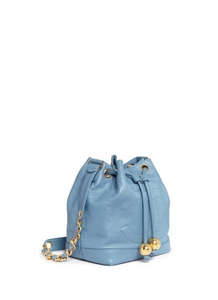 Figure View - Click To Enlarge - VINTAGE CHANEL - CC charm leather bucket bag