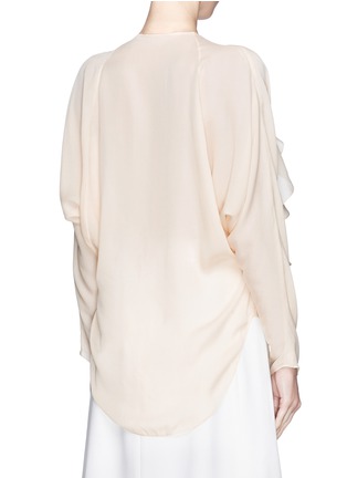 Back View - Click To Enlarge - CHLOÉ - Ruffle silk georgette blouse