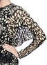 Detail View - Click To Enlarge - CHLOÉ - Oval dot and zebra print silk organza ruffle dress