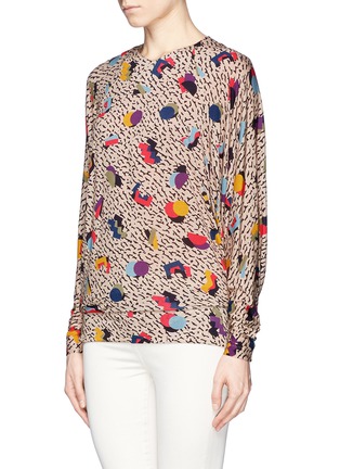 Front View - Click To Enlarge - CHLOÉ - Geometric print jersey top