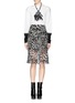 Figure View - Click To Enlarge - CHLOÉ - Oval dot print silk skirt