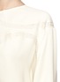 Detail View - Click To Enlarge - CHLOÉ - Embroidery lace trim silk crepe dress