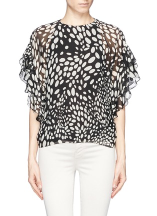 Main View - Click To Enlarge - CHLOÉ - Oval dot print silk blouse