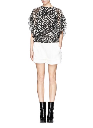 Figure View - Click To Enlarge - CHLOÉ - Oval dot print silk blouse