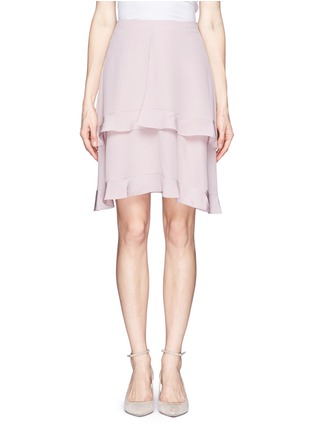 Main View - Click To Enlarge - CHLOÉ - Double layer ruffle silk skirt