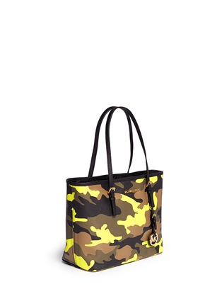 Front View - Click To Enlarge - MICHAEL KORS - 'Jet Set Travel' small camouflage saffiano tote
