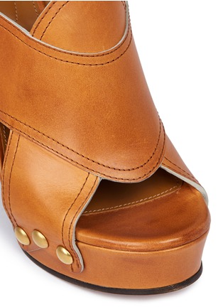 Detail View - Click To Enlarge - CHLOÉ - 'Mischa Plateau' slingback leather platform sandals