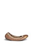 Main View - Click To Enlarge - TORY BURCH - 'Gabby' elasticated leather ballet flats
