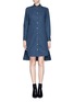Main View - Click To Enlarge - SACAI - Wool pleat combo shirt dress