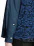Detail View - Click To Enlarge - SACAI - Bead trim lace back shirt