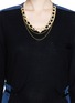Detail View - Click To Enlarge - SACAI - Chain neck wool sweater-dress