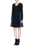 Front View - Click To Enlarge - SACAI - Chain neck wool sweater-dress