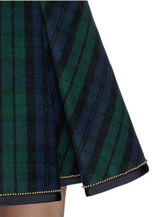 Detail View - Click To Enlarge - SACAI - Inverted pleat tartan felt skirt