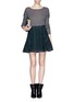 Figure View - Click To Enlarge - SACAI - Inverted pleat tartan felt skirt