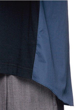 Detail View - Click To Enlarge - SACAI - Poplin back chain neck T-shirt