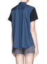 Back View - Click To Enlarge - SACAI - Poplin back chain neck T-shirt