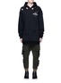 Main View - Click To Enlarge - BEN TAVERNITI UNRAVEL PROJECT  - Relaxed fit logo print distressed hoodie