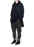 Figure View - Click To Enlarge - BEN TAVERNITI UNRAVEL PROJECT  - Relaxed fit logo print distressed hoodie