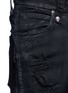 Detail View - Click To Enlarge - BEN TAVERNITI UNRAVEL PROJECT  - Distort Parachute' ribbon strap distressed jeans