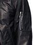 Detail View - Click To Enlarge - BEN TAVERNITI UNRAVEL PROJECT  - 'Seta' leather bomber jacket