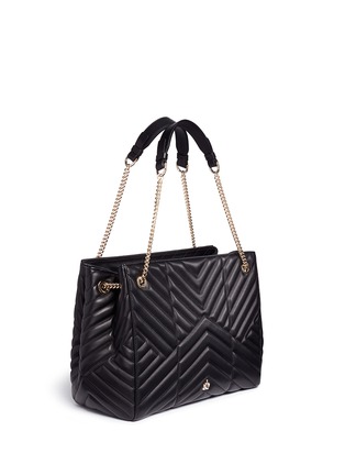 Figure View - Click To Enlarge - LANVIN - 'Sugar' medium chevron quilted leather chain shoulder bag