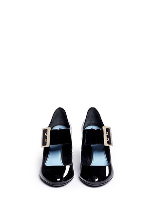 Front View - Click To Enlarge - LANVIN - Patent leather Mary Jane pumps