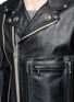Detail View - Click To Enlarge - R13 - U.S. pin contrast zip calf leather moto jacket