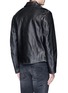 Back View - Click To Enlarge - R13 - U.S. pin contrast zip calf leather moto jacket