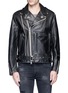 Main View - Click To Enlarge - R13 - U.S. pin contrast zip calf leather moto jacket