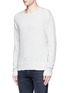 Front View - Click To Enlarge - R13 - 'Vintage' distressed French terry sweatshirt