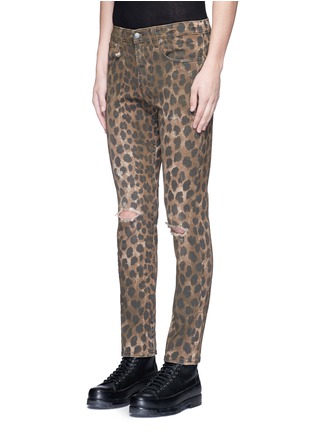 Front View - Click To Enlarge - R13 - Leopard print jeans