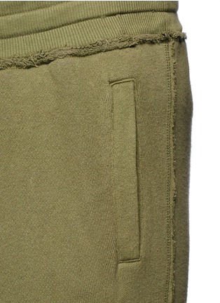 Detail View - Click To Enlarge - R13 - Raw cut drawstring French terry sweatpants