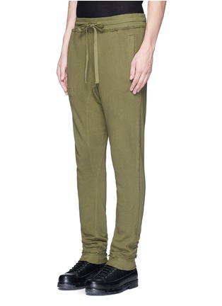 Front View - Click To Enlarge - R13 - Raw cut drawstring French terry sweatpants