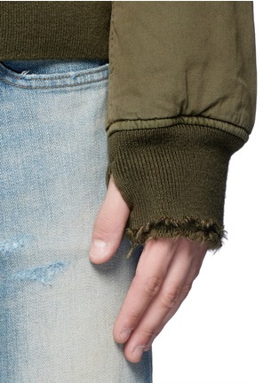 Detail View - Click To Enlarge - R13 - 'Destroyed' cotton flight jacket