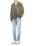 Figure View - Click To Enlarge - R13 - 'Destroyed' cotton flight jacket
