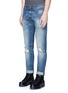 Front View - Click To Enlarge - R13 - 'Boy' washed slim fit denim pants