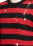 Detail View - Click To Enlarge - R13 - Oversize distressed stripe Merino wool blend sweater