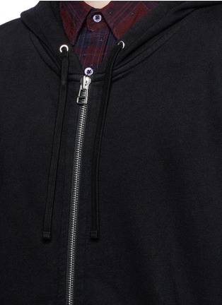 Detail View - Click To Enlarge - FAITH CONNEXION - Lace up side cotton zip hoodie
