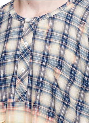 Detail View - Click To Enlarge - FAITH CONNEXION - Oversized check plaid bleached shirt