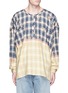 Main View - Click To Enlarge - FAITH CONNEXION - Oversized check plaid bleached shirt