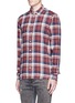 Front View - Click To Enlarge - FAITH CONNEXION - Check plaid brushed cotton flannel shirt