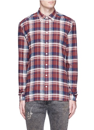 Main View - Click To Enlarge - FAITH CONNEXION - Check plaid brushed cotton flannel shirt